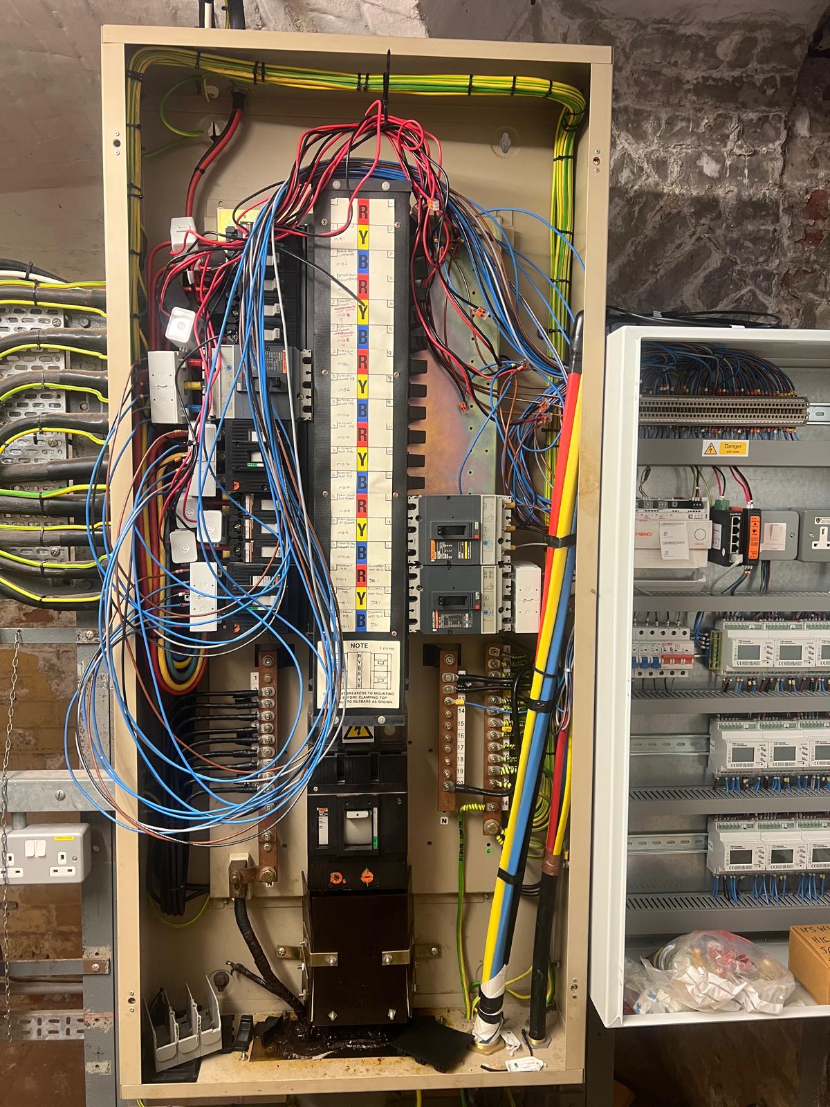 School distribution board CT cabling during installation
