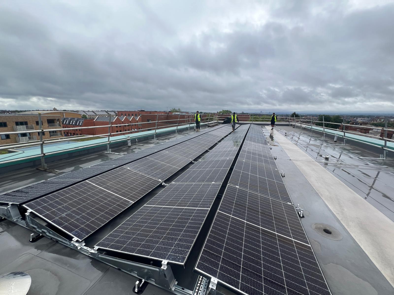 Rooftop solar PV array at hospital project 2